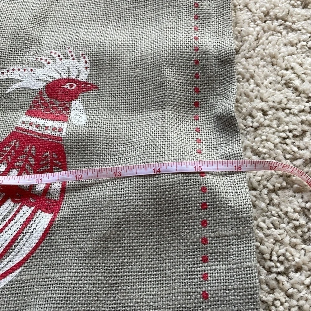 Now Designs rustic farmhouse rooster jute table runner 72” long